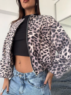 Bomber print de paño con forreria - comprar online