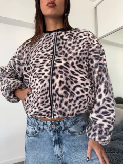Bomber print de paño con forreria en internet