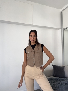 Chaleco gabardina lisa
