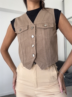 Chaleco gabardina lisa