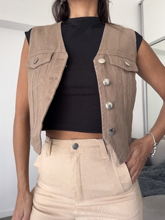 Chaleco gabardina lisa