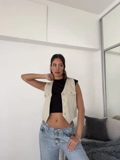 Chaleco gabardina lisa - comprar online