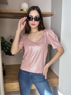 Imagen de Remera brillo cuello espejo
