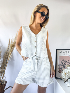 Conjunto Paleo Rayado de crep - comprar online