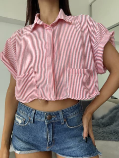 Camisa Zara lino rayado - Broxen