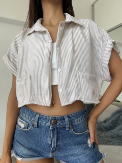 Imagen de Camisa Zara lino rayado