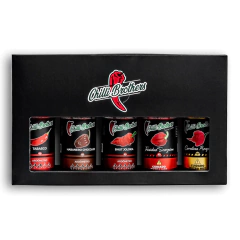 Gift Box EXTRA HOT com 5 unidades de molhos 60ml Chilli Brothers