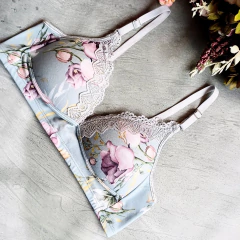 Conjunto Carola Flores Grises - comprar online