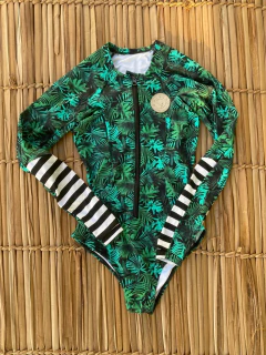 Maiô Adulto GALHETA Cavado Manga Longa Lycra UV+ Verde Vivo - online store