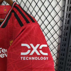 Camisa + Short Infantil Unissex Manchester United Home I 23/24 Torcedor Adidas - Vermelho - CAMISAS DE FUTEBOL TAILANDESAS 1.1 - 12multimarcas
