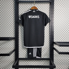 Camisa + Shorts Infantil Unissex Benfica II Away 23/24 Torcedor Adidas - Preto - comprar online