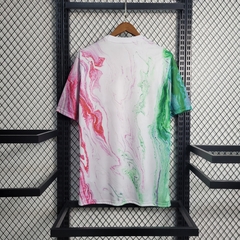 2023 Branca rosa verde italia selecao Away Branca Adidas veste a Italia azzuri azurra 121 anos de glorias Reserva Linhas verde rosa vermelha FIGC 12Multimarcas