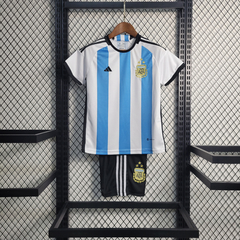 22 23 adidas selecao argentina azul marinho tricampeã mundial hermanos infantil los ninos criancas home I messi dybala dimaria 12Multimarcas