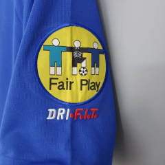 Camisa Seleção Itália Retrô Home 1996 Torcedor Masculina - Azul - CAMISAS DE FUTEBOL TAILANDESAS 1.1 - 12multimarcas
