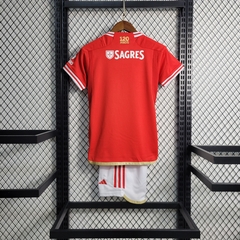 Camisa + Shorts Infantil Unissex Benfica I Home 23/24 Torcedor Adidas - Vermelho na internet