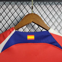 Atlético de Madrid I Home laliga Espanhol 2022 2023 Torcedor Nike Masculina Branca Pinceladas Vermelho