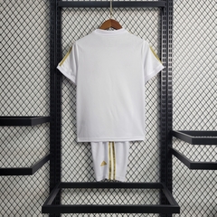 Camisa + Short Infantil Unissex Seleção da Italia Edição Limitada 125 anos 2023/2024 Adidas - Branca
