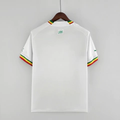 Seleçao Senegal Home 2022 Puma branca faixa amarela sadio Mané Leoes de Teranga copa catar reggae africa africanos
