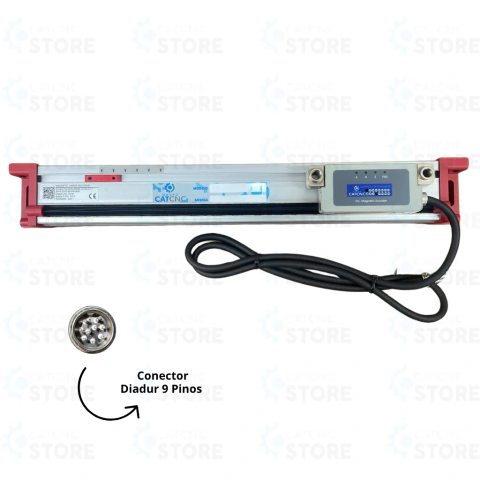 Régua Digital Linear Óptica - Similar Diadur Heidenhain LS 1679 + Adaptação Conector Diadur 9 Pinos (Tamanhos Diversos)