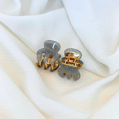 Piranha dupla metal dourado e acetato brilho