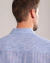 Camisa Manga Longa Slim TRT Listrada Azul e Branca em Linho - TRT Men's Wear | Moda Masculina