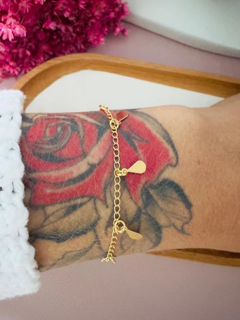 PULSEIRA PLAQUINHA GOTAS OUR