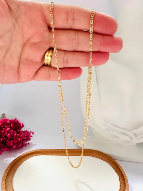 CORRENTE MASCULINO PIASTRINE 70CM OUR