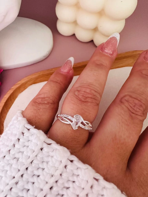 ANEL GOTA DOIS FIOS CRAVEJADO