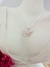 COLAR BORBOLETA DETALHADA COLAR TRANÇADINHO PRT