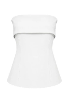 Cropped Sem Alça Alfaiataria - loja online