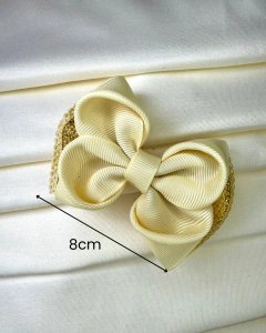 Laço creme com dourado simples - loja online