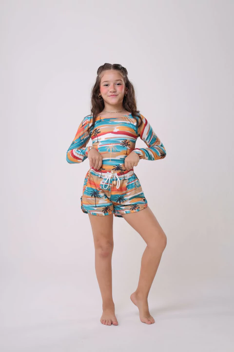 Tal Filha Short Pôr do Sol