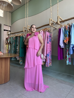 Vestido Rosa Babados