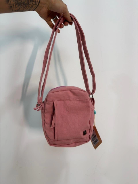 Bolsa Tecido com Bolso Vertical - Chiclete - comprar online