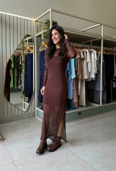 Vestido Megan Marrom - comprar online