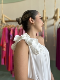 Vestido Branco Flores - comprar online