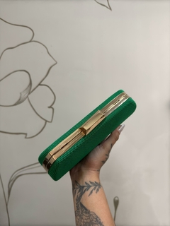Bolsa Verde c/ Dourado - comprar online