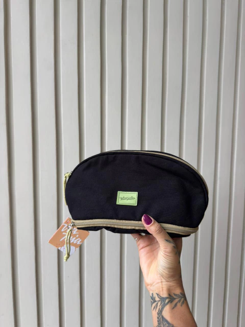 Necessaire Lona Bicolor - Preto - comprar online