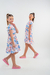 Vestido larissa Flores Azuis - loja online