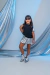 Conj.saia Suely metalizado Prata - comprar online