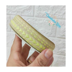 Fita coração bordado 10mm - ( 1metro) - comprar online