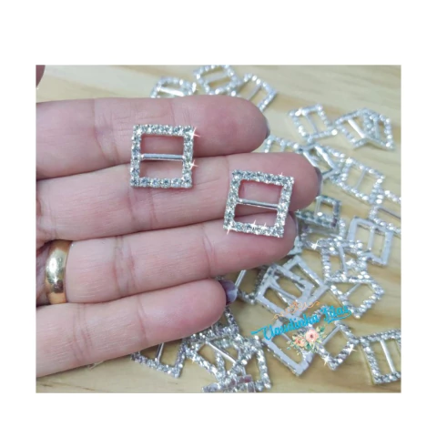 Chaton fivela para miolo de laço de strass - 2 unid.