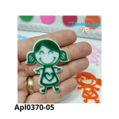 Imagem do Aplique de acrilico escolar menina rabisco 4cm - 1 unidade