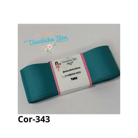 Fita Gorgurão YAMA - ( azul )- cor 343 - 5 metros