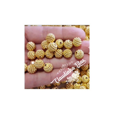 Bolinha craquelada num 10 dourada