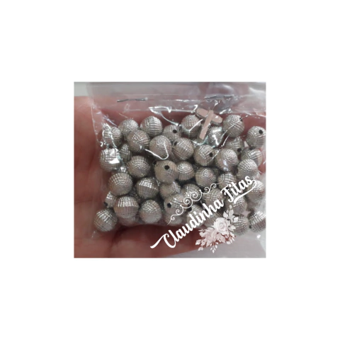 Bolinha craquelada num 8 prata