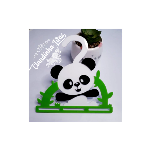 Cabide em acrílico panda com 3 furos