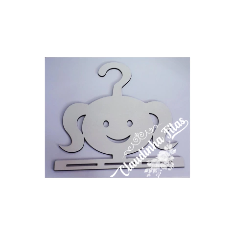 Cabide em mdf menina 3 furos