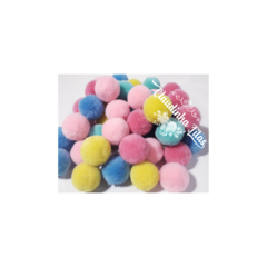 Pompom 30mm sortido c/10unids