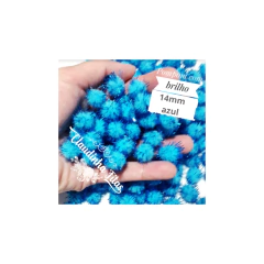 Pompom 14mm com brilho c/50unids na internet